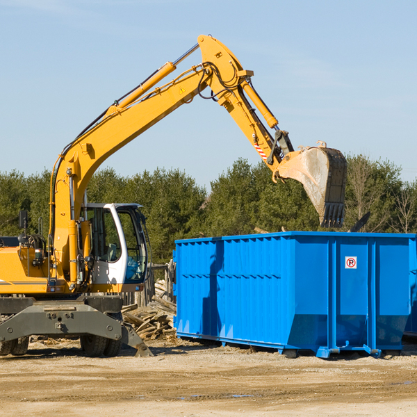 are there any restrictions on where a residential dumpster can be placed in Barnum